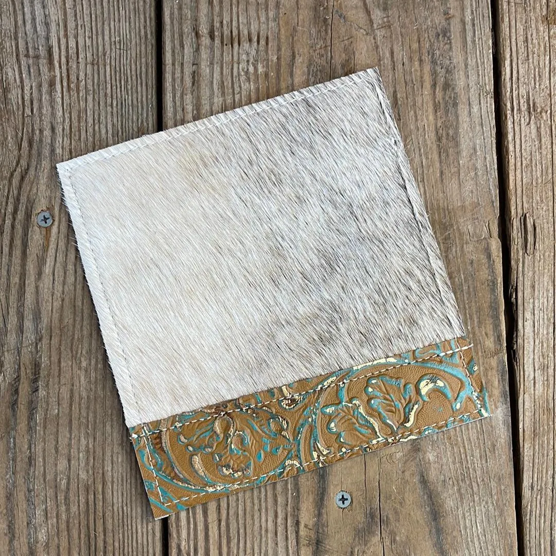 074 Checkbook Cover - Brindle w/ Patina Tool