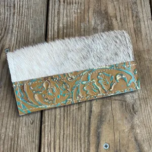 074 Checkbook Cover - Brindle w/ Patina Tool