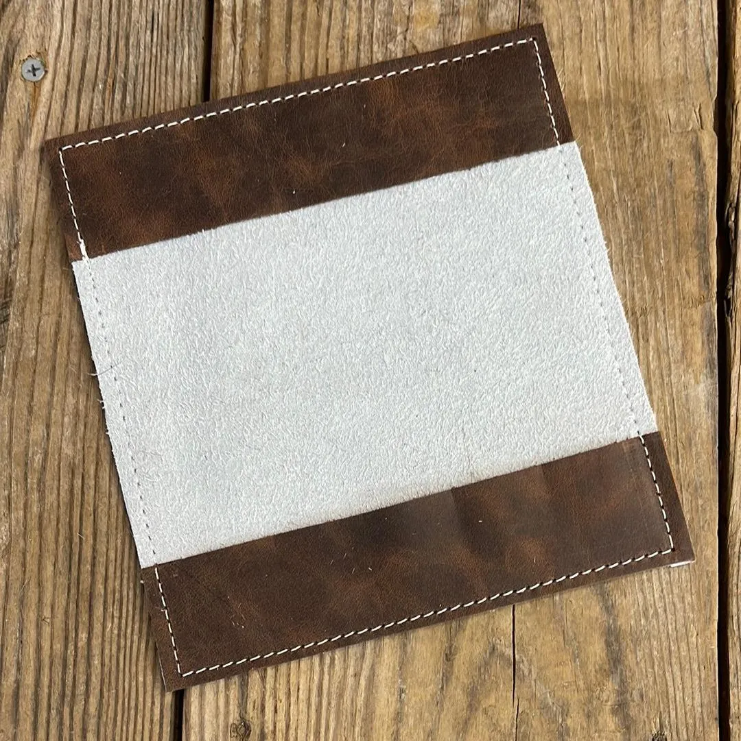 074 Checkbook Cover - Brindle w/ Patina Tool