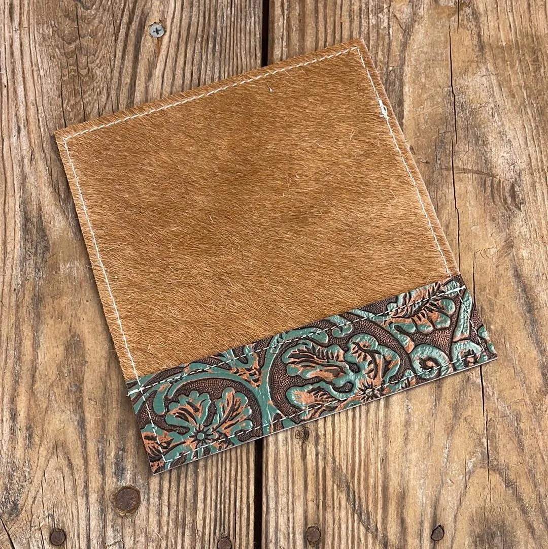 077 Checkbook Cover - Longhorn w/ Evergreen Tool