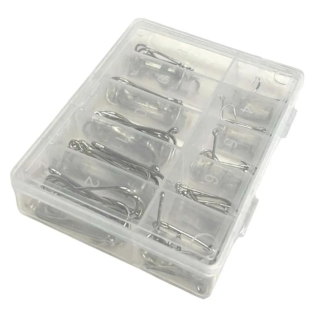 100pc Assorted Fishing Hooks with Storage Case
