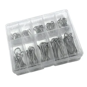 100pc Assorted Fishing Hooks with Storage Case