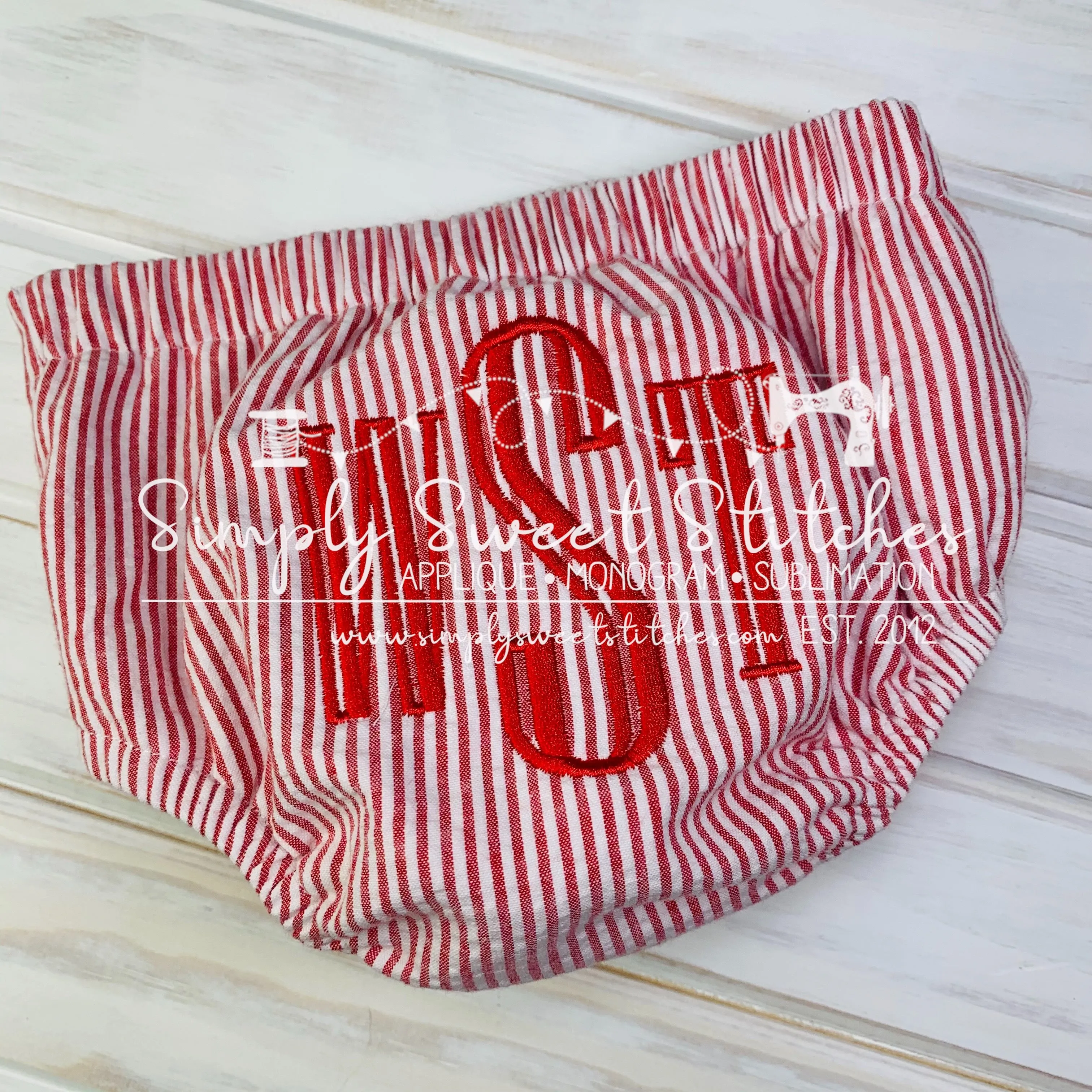 1209 - BOYS MONOGRAMMED - DIAPER COVER