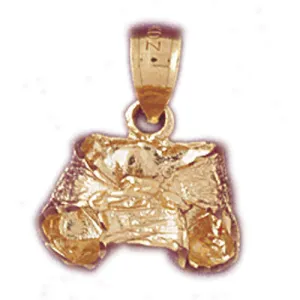 14k Yellow Gold 3-D Diaper Charm
