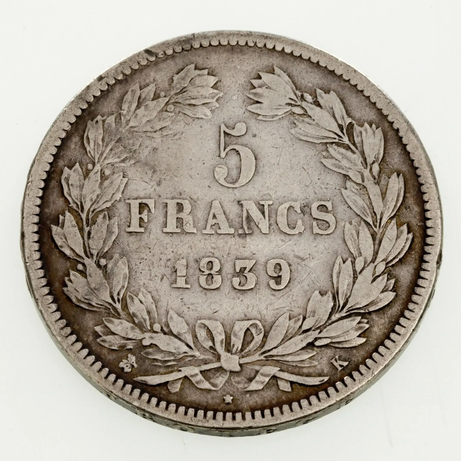 1831-1839 France 5 Francs Silver Coin Lot of 2, KM 735.1, 749.7