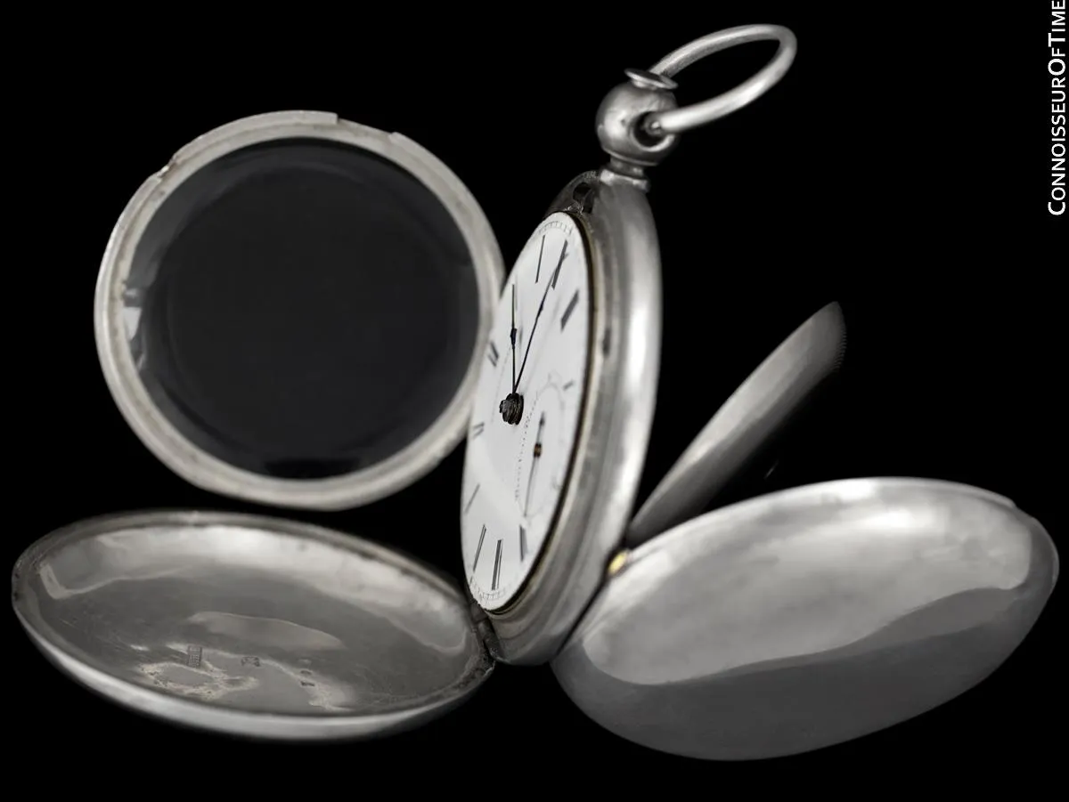 1864 Waltham P.S. Bartlett Civil War 18 size Coin Silver Pocket Watch - Same Brand Given to Abraham Lincoln at Gettysburg