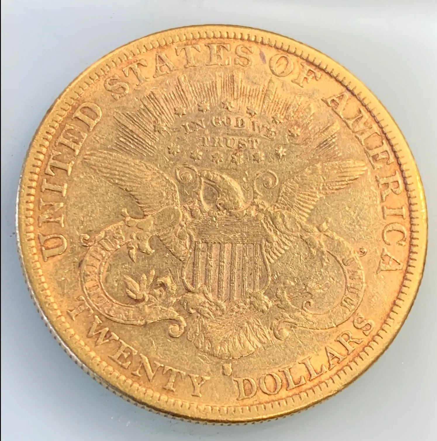 1889-S $20 Dollar Liberty Head Double Eagle Gold Coin