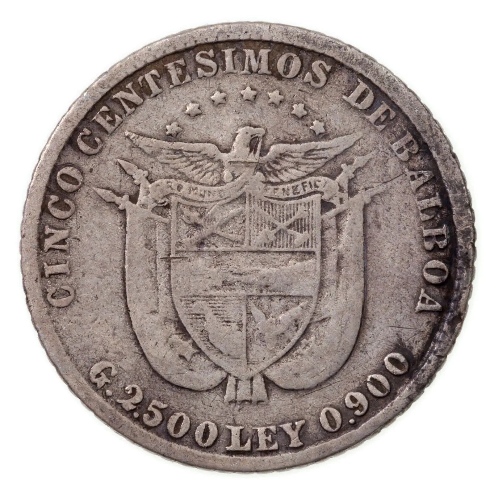 1904-1962 Panama Silver Coin Lot of 4 KM# 2, 10.2, 11.2, 12.2