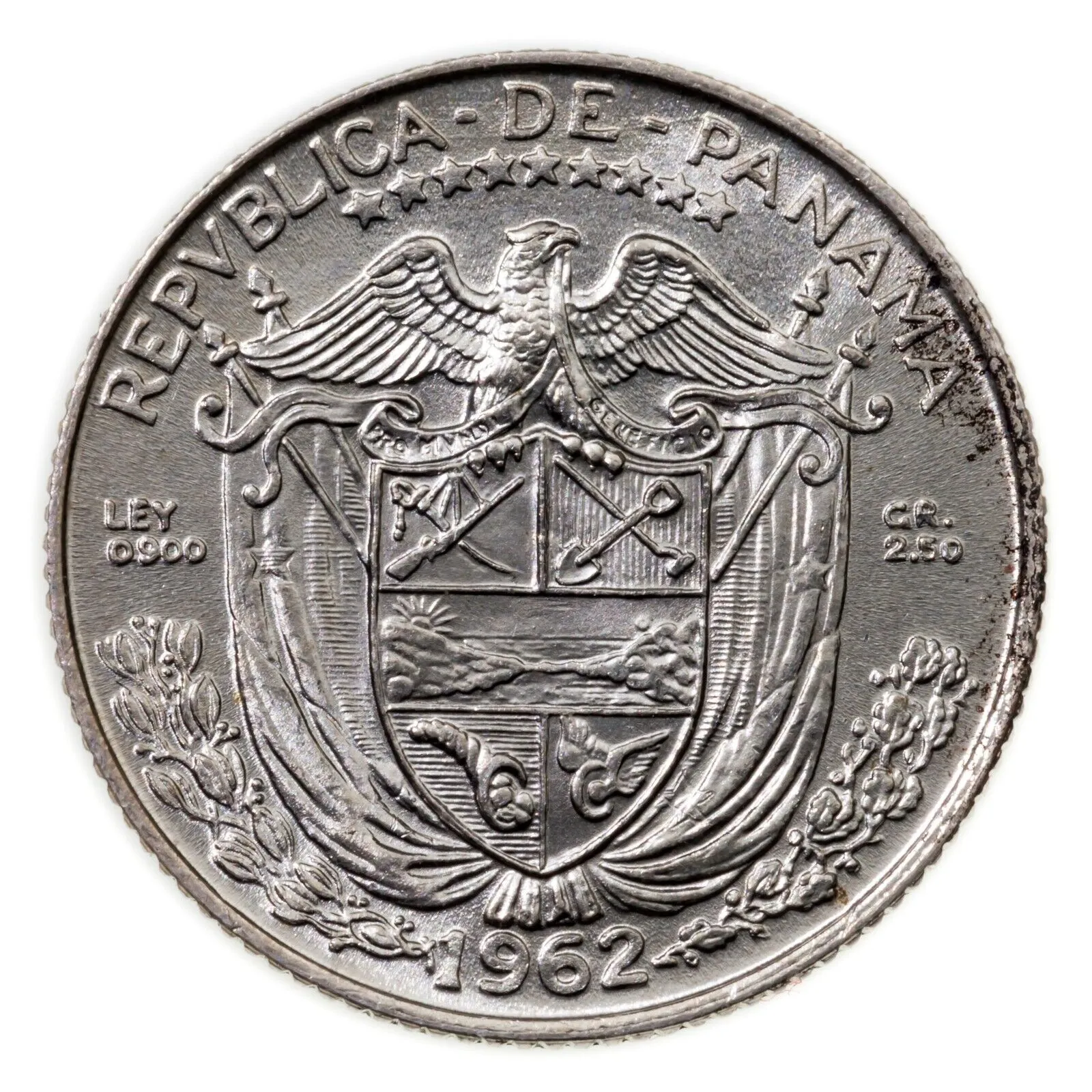 1904-1962 Panama Silver Coin Lot of 4 KM# 2, 10.2, 11.2, 12.2