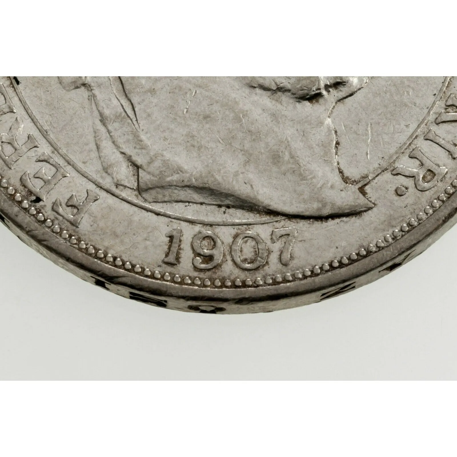 1907 Hungary 5 Korona Silver Coin Restrike 40th Anniversary AU Condition