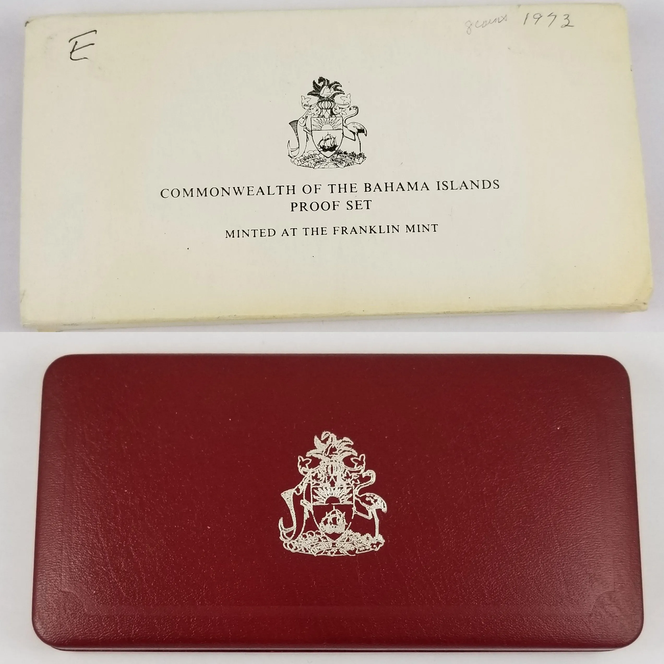 1973 Commonwealth of the Bahamas 9 Coin Proof Set Box Sleeve COA