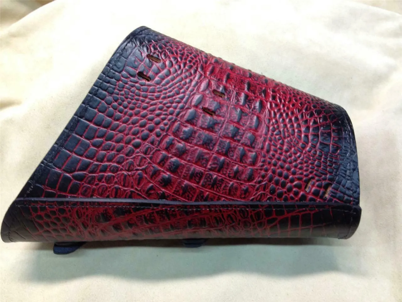 1982-2022 Sportster Saddle Bag Ant Red Alligator Chopper Harley Fits all Models