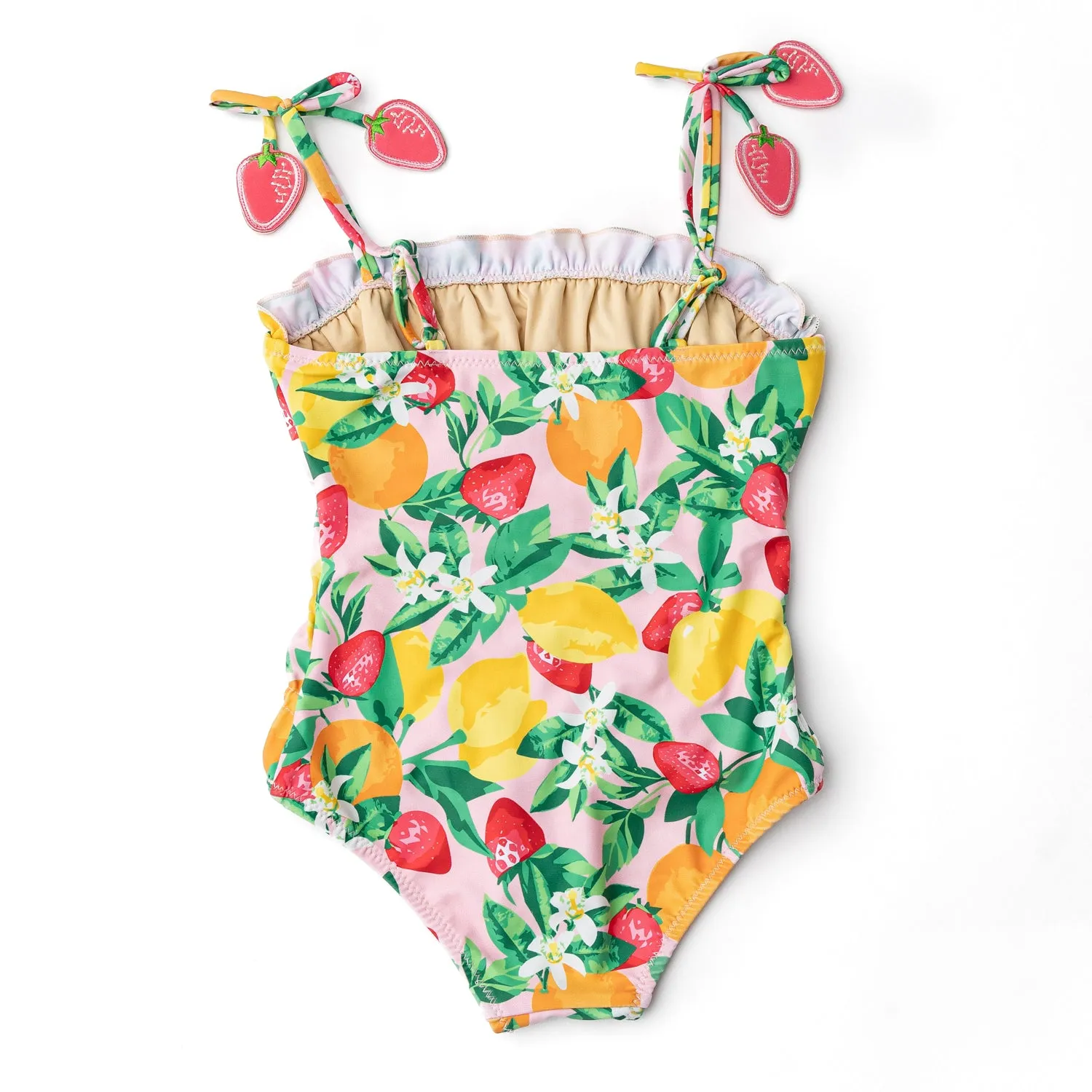 1pc Smocked Swimsuit - Fruit Punch