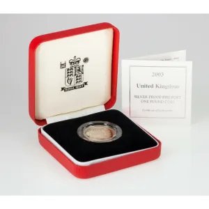 2003 Great Britain Silver One Pound Proof Piedfort Coin, KM P41