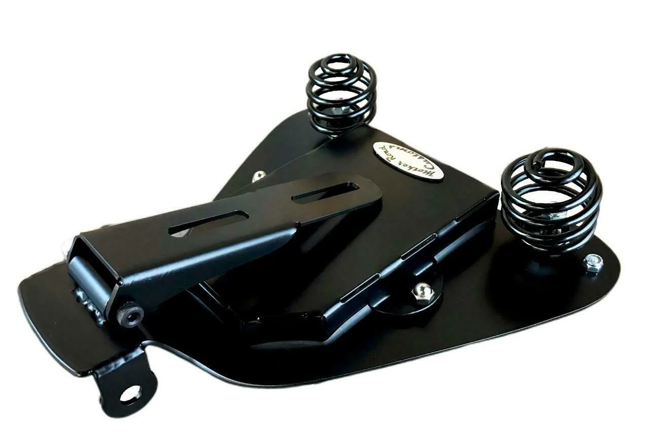 2004-2006 Sportster Harley Spring Seat Mount Kit Ant Brn Oak Leaf Leather  bcs