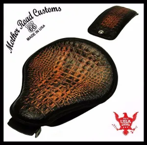 2004-2006 Sportster Harley Spring Solo Seat P-Pad Kit Ant Br Gator Leather bs