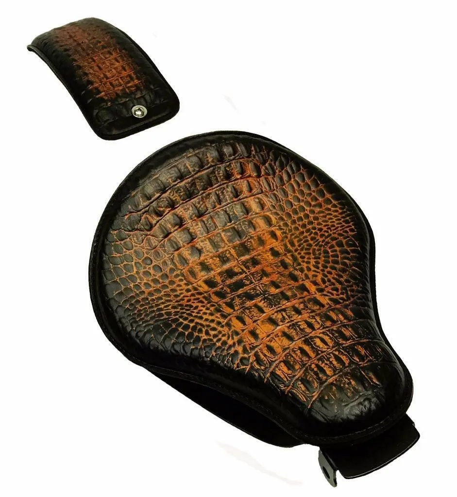 2004-2006 Sportster Harley Spring Solo Seat P-Pad Kit Ant Br Gator Leather bs