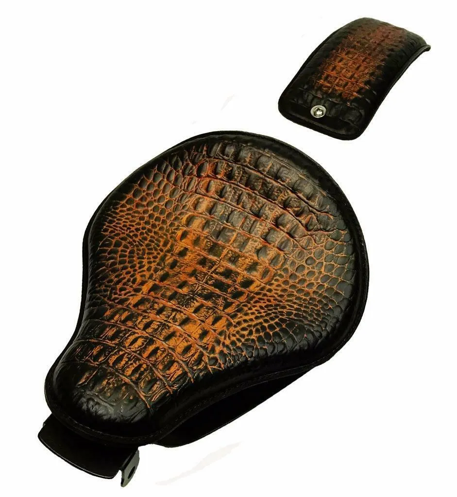 2004-2006 Sportster Harley Spring Solo Seat P-Pad Kit Ant Br Gator Leather bs