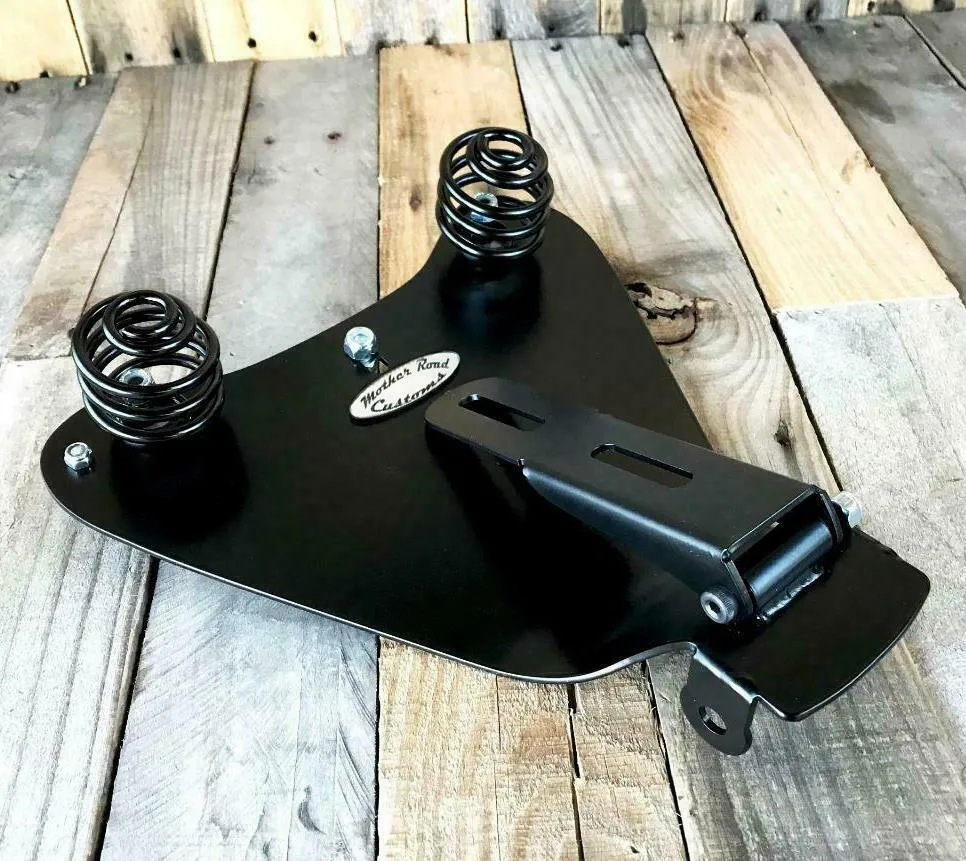 2010-2022 Harley Sportster Spring Seat 12x13" Black Oak Leaf Mounting Kit bc
