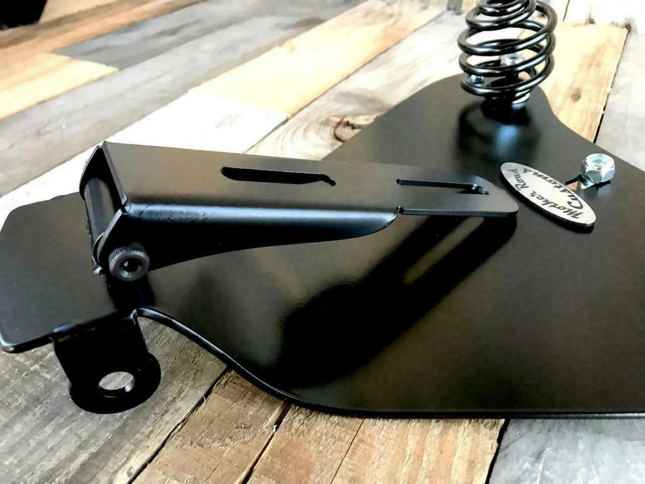 2010-2022 Sportster Harley Spring Solo Seat Mount Kit Ant Tan Tooled Leather bcs