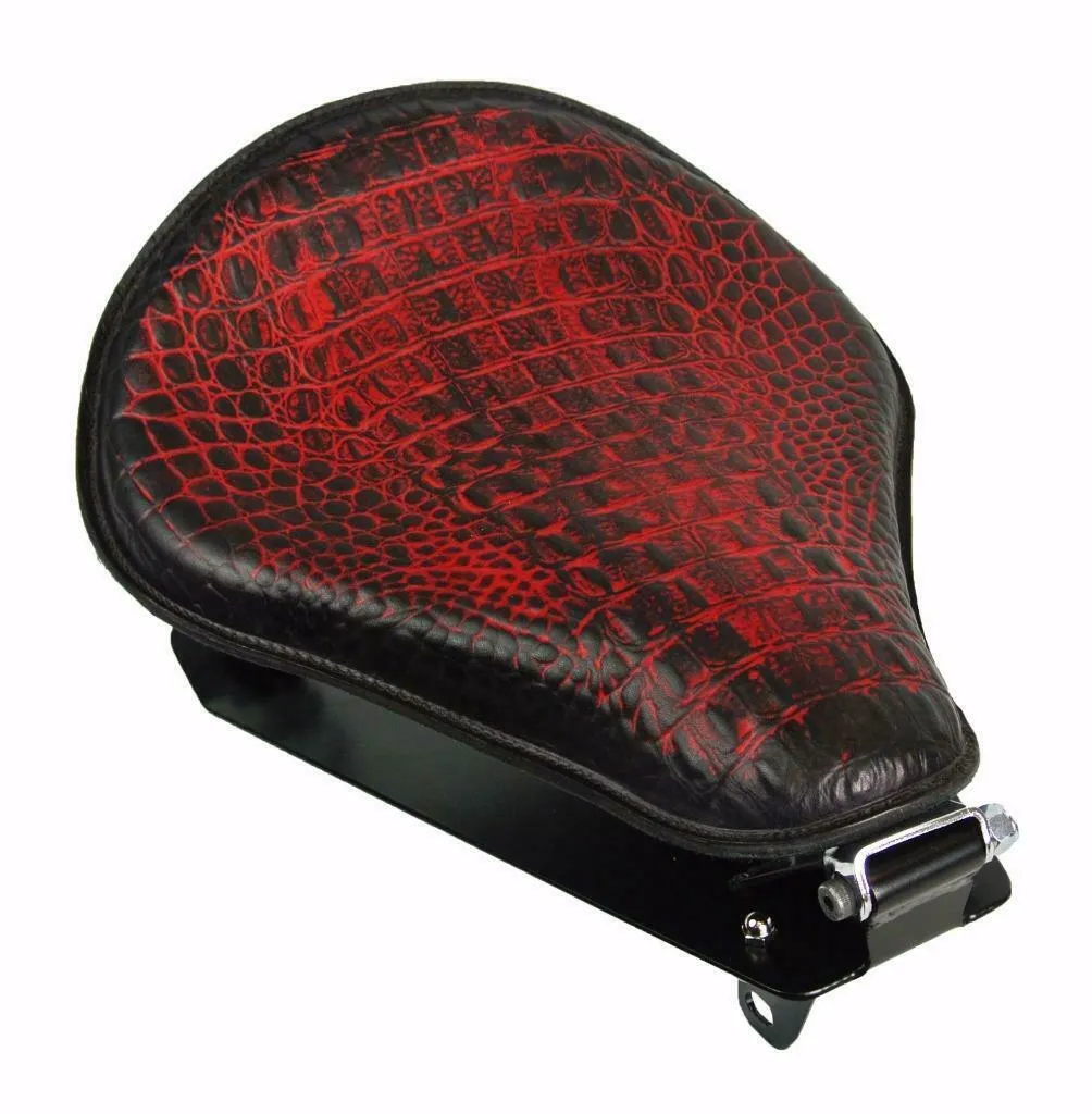 2014-2025 Yamaha Bolt Spring Seat Conversion Kit AntRed Alligator Leather bc MRC