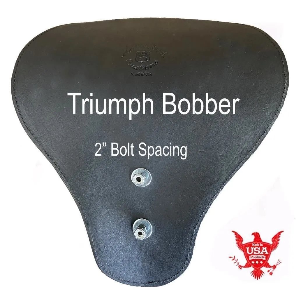 2017-2025 Triumph Bonneville Bobber Solo Seat 13x15x1" Ant Brn Alligator Saddle