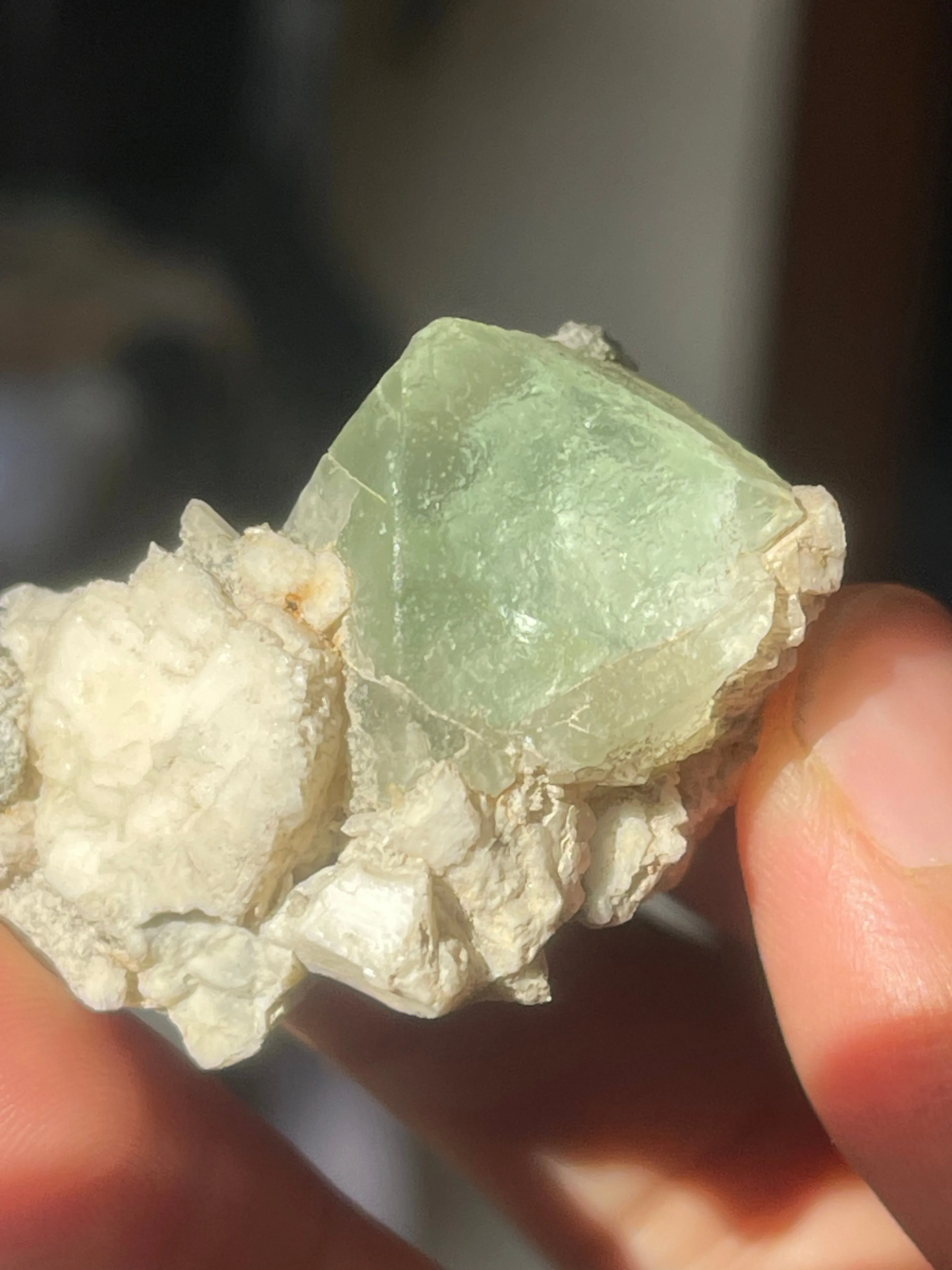 25 Gram Fluorite Crystal on Feldspar from Skardu