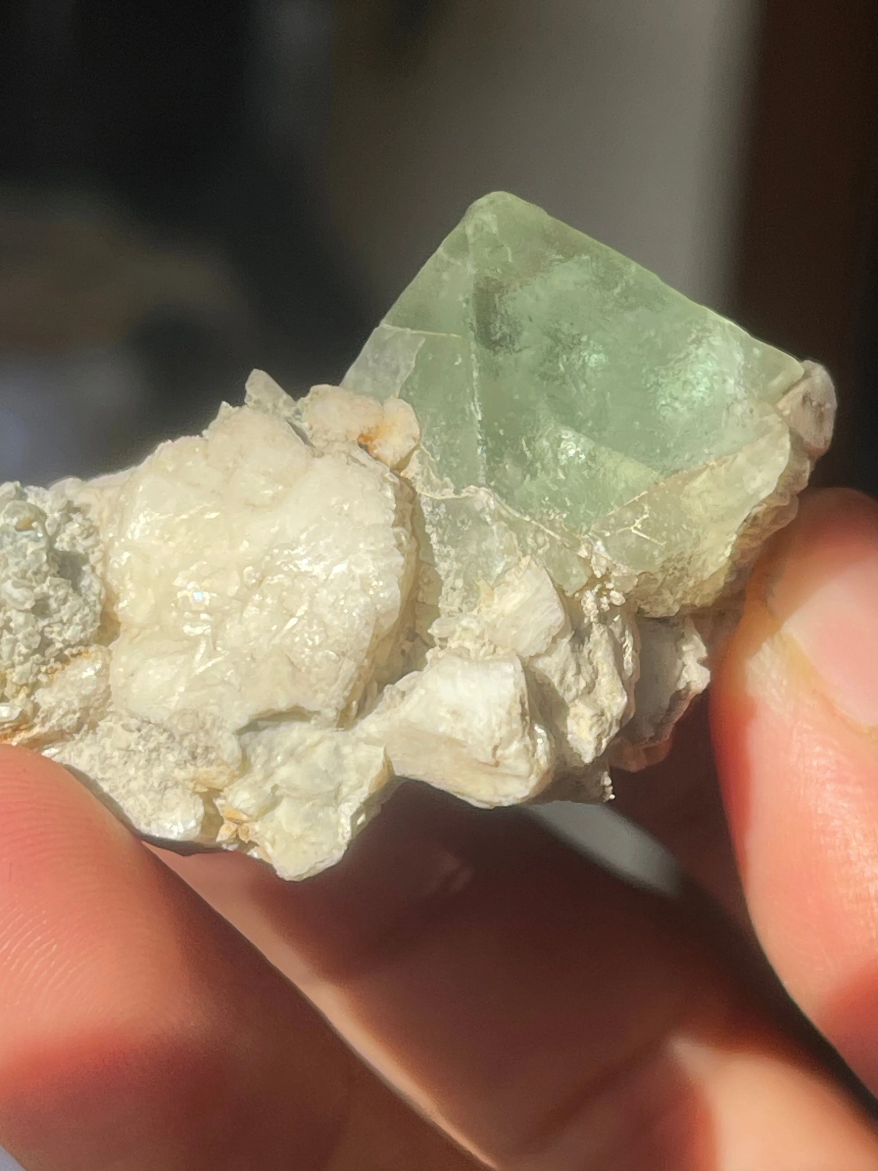 25 Gram Fluorite Crystal on Feldspar from Skardu