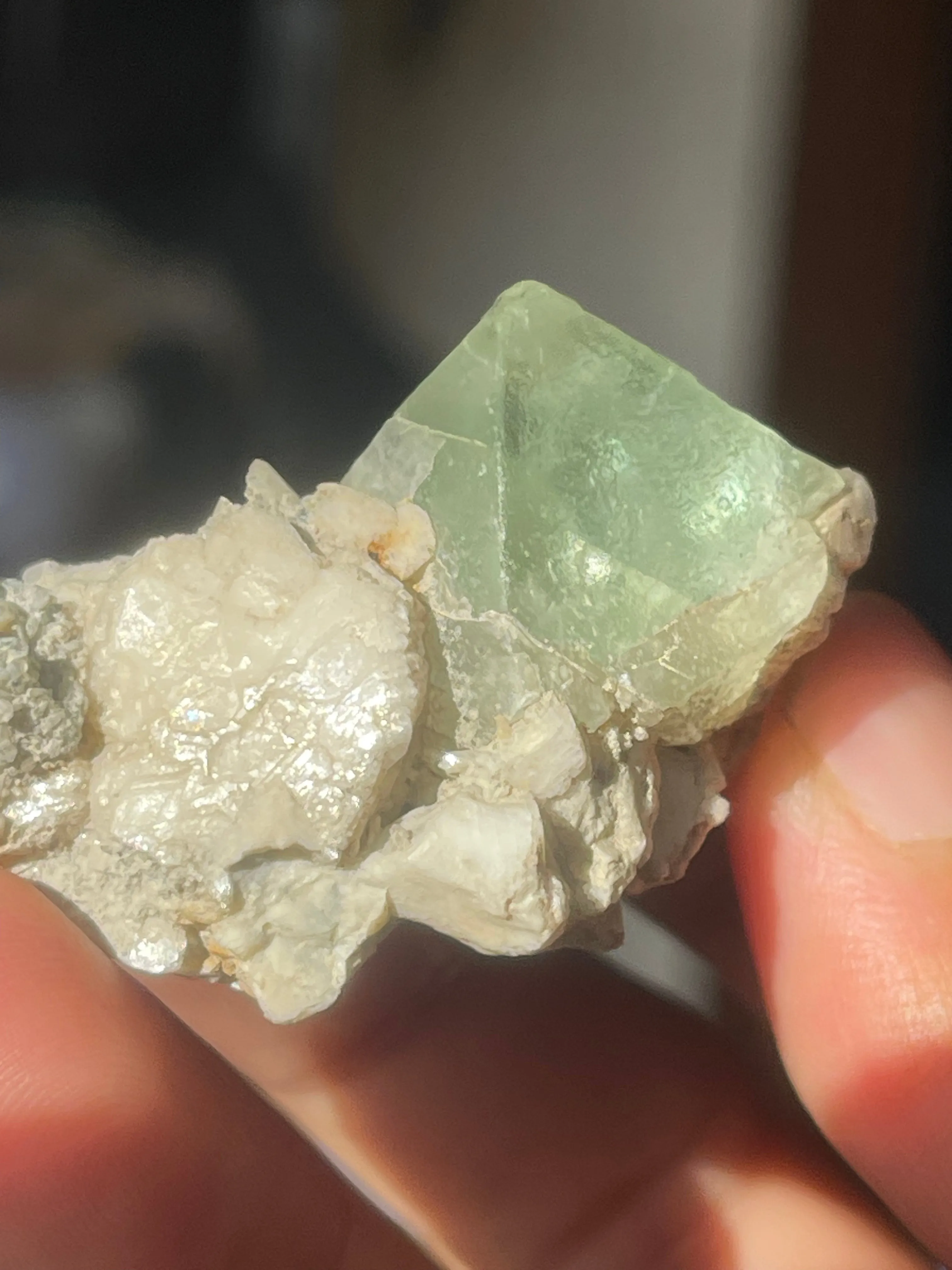 25 Gram Fluorite Crystal on Feldspar from Skardu