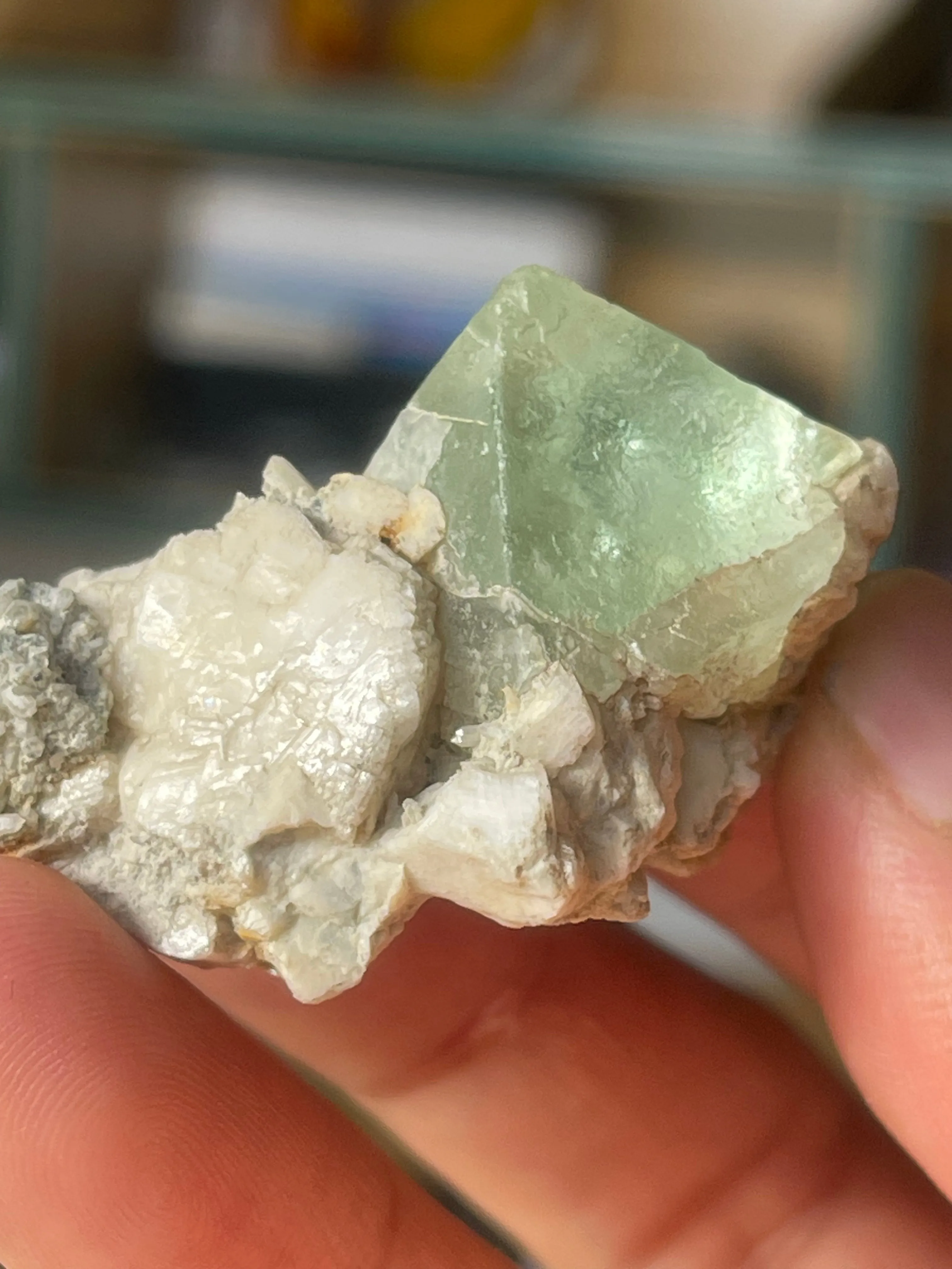 25 Gram Fluorite Crystal on Feldspar from Skardu