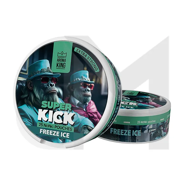 25mg Aroma King Super Kick NoNic Pouches - 25 Pouches