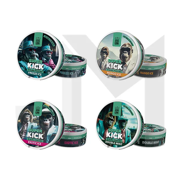 25mg Aroma King Super Kick NoNic Pouches - 25 Pouches