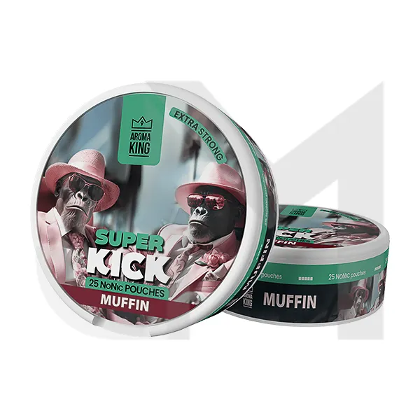 25mg Aroma King Super Kick NoNic Pouches - 25 Pouches