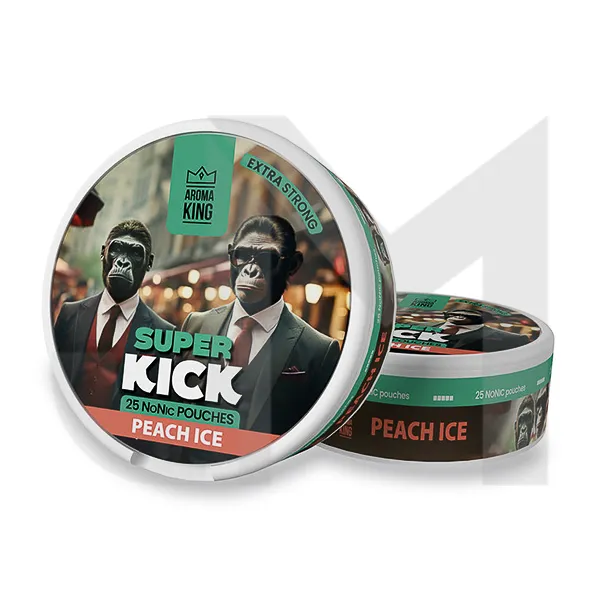 25mg Aroma King Super Kick NoNic Pouches - 25 Pouches