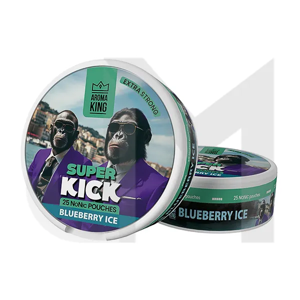25mg Aroma King Super Kick NoNic Pouches - 25 Pouches