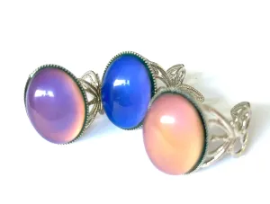 3 X Oval Brass Mood Ring Seconds Outlet