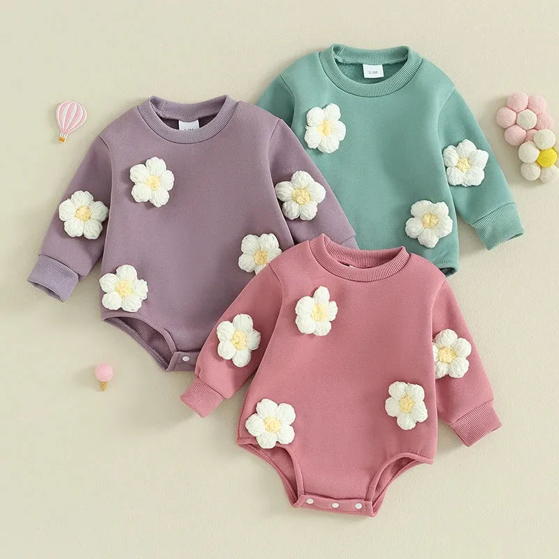 3D Flower Long sleeves