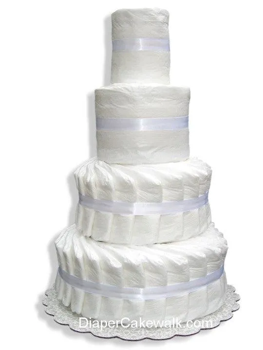 4 tier Do-It-Yourself Diaper Cake