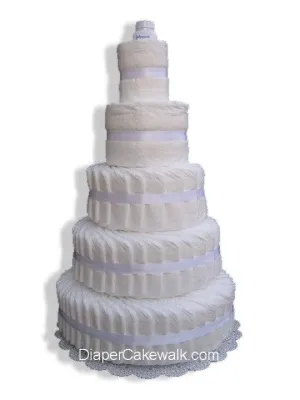 5 tier Do-It-Yourself Diaper Cake