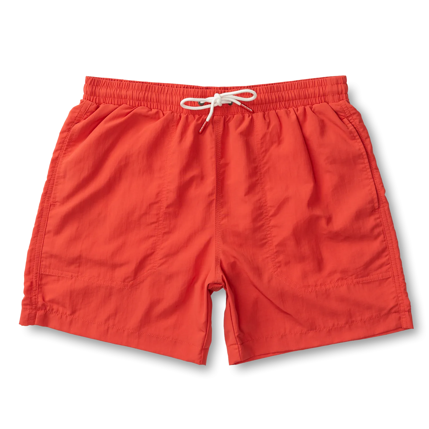 6" Solid Sailport Swim Short - Classic Red