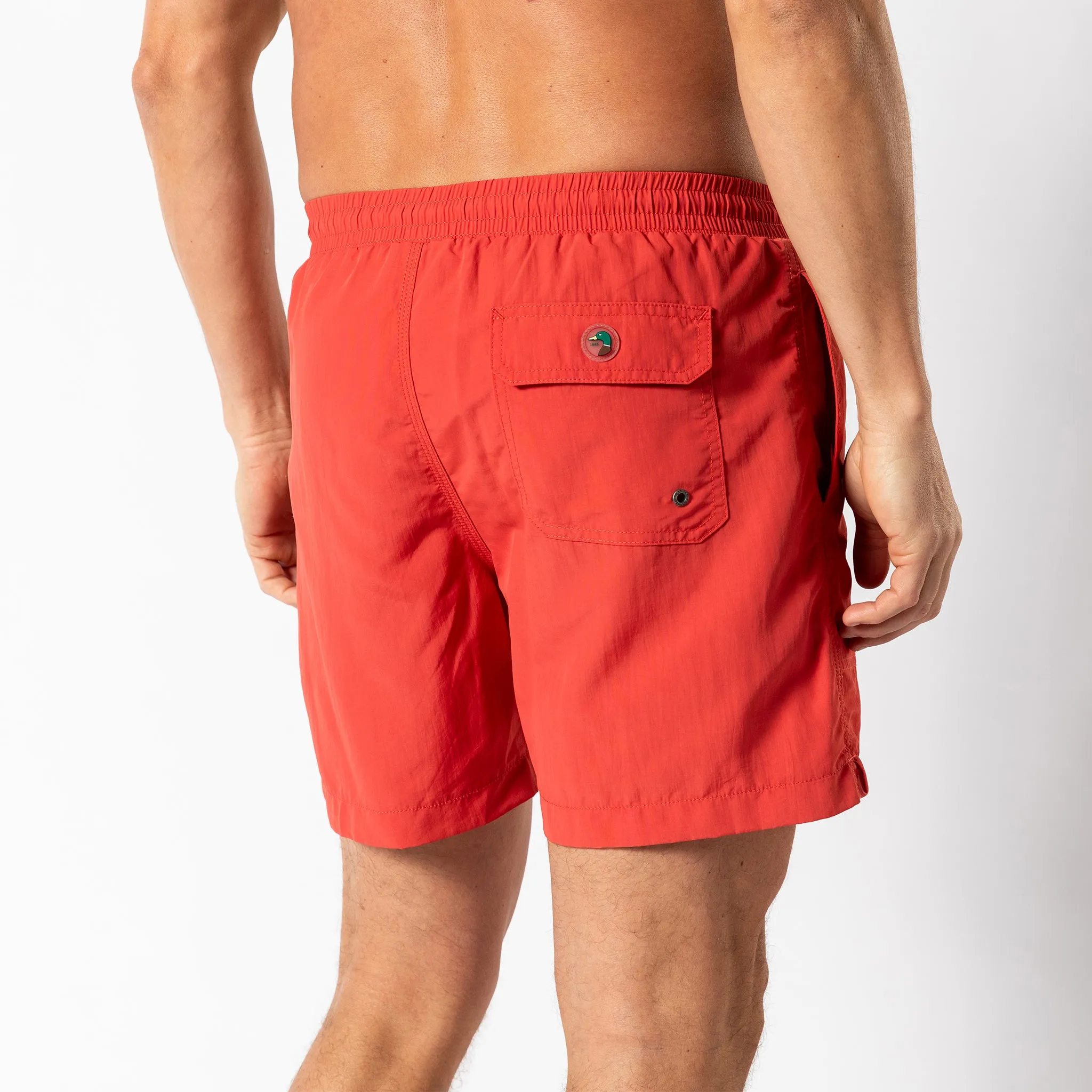 6" Solid Sailport Swim Short - Classic Red