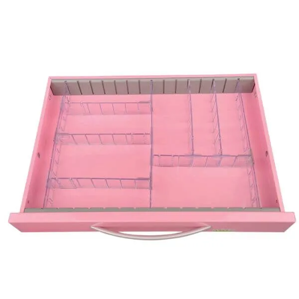 Adjustable Drawer Divider with Locating Strip for Medical Trolley 76mm