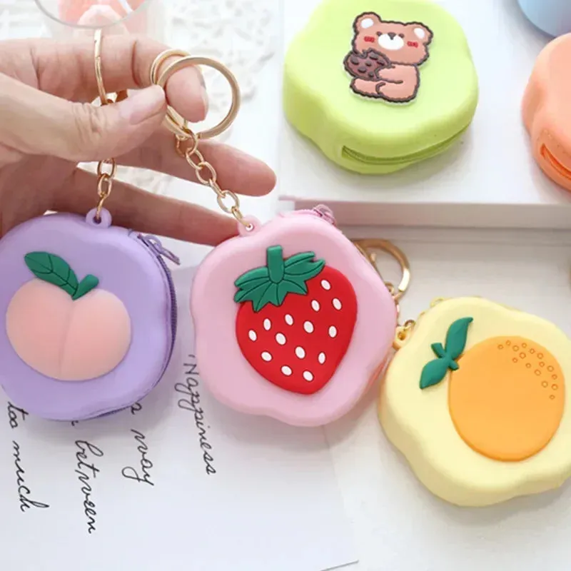 Adorable Animal Friends Silicone Coin Purse 🐾💖 - Cute Round Wallet for Kids & Adults! 🐻🎀