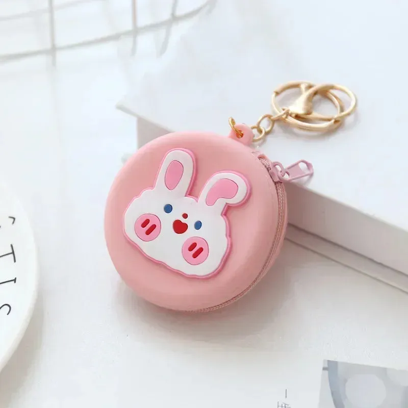 Adorable Animal Friends Silicone Coin Purse 🐾💖 - Cute Round Wallet for Kids & Adults! 🐻🎀