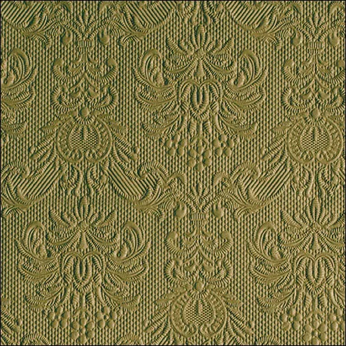 Ambiente Embossed Napkins Elegance Olive Green -  Available in 2 sizes