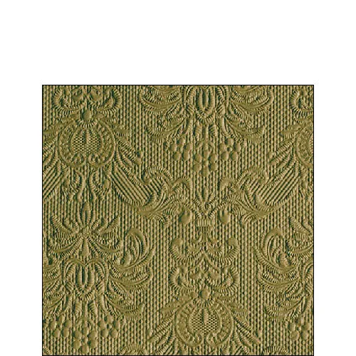 Ambiente Embossed Napkins Elegance Olive Green -  Available in 2 sizes