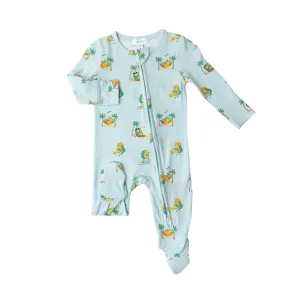 Angel Dear Blue Beach Avocados Footie with Zipper