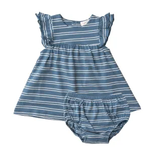Angel Dear Blue Seahorse Stripe Dress