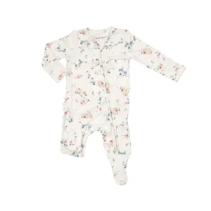 Angel Dear Climbing Roses Ruffle Back 2 Way Zipper Footie