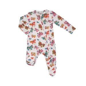 Angel Dear Geo Butterfly Ruffle Back 2 Way Zipper Footie